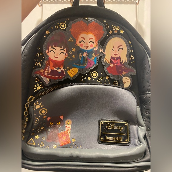 Loungefly Disney Hocus Pocus Black and Gray Backpack Halloween - NWT - Picture 3 of 10